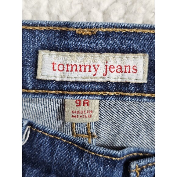 Vintage Tommy Jeans Womens 9R Blue Faded Denim Boot Cut Low Rise Rodeo Western - Picture 7 of 9